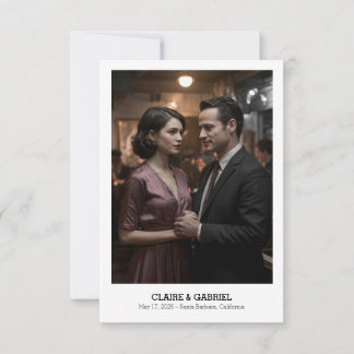 シンプル エレガント 宗教的 テキスト フォト セーブ ザ デート セーブザデート