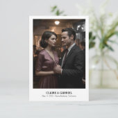 シンプル エレガント 宗教的 テキスト、写真 保存 日付 セーブザデート (スタンド正面)