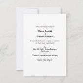 シンプル エレガント 宗教的 テキスト、写真 保存 日付 セーブザデート (裏面)