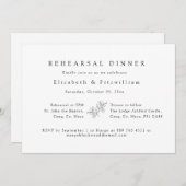 シンプル エレガント 桜のリハーサル ディナー 招待状 (正面/裏面)