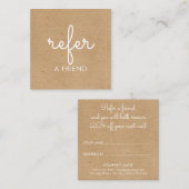 シンプル エレガント 紹介カード ラスティック クラフト (正面/裏面)