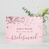 シンプル エレガント 美しい きらきら 私のウェディングパーティー 招待状 (スタンド正面)