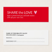 シンプル エレガント 赤 白 ローズ ハート 紹介 (正面&裏面)