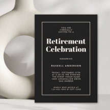 シンプル エレガント 退職パーティー ブラック