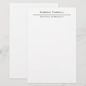 シンプル エレガント 魅力的 ミニマル 便箋 (正面/裏面)