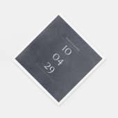 シンプル エレガント 黒板 特別な日 ウェディング スタンダードランチョンナプキン (角)