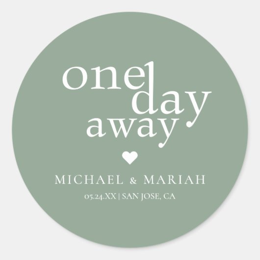 シンプル エレガント 1日を切ったリハーサルディナー ラウンドシール (正面)