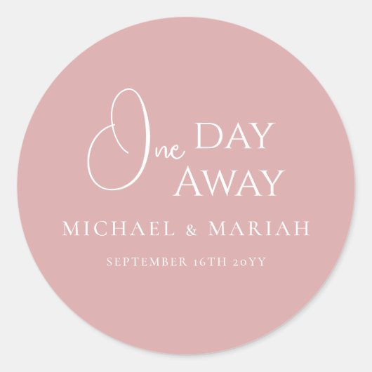 シンプル エレガント 1日を切ったリハーサルディナー ラウンドシール (正面)