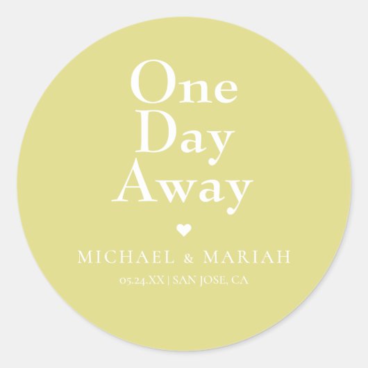 シンプル エレガント 1日を切ったリハーサルディナー ラウンドシール (正面)