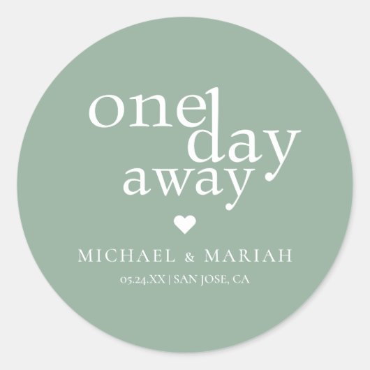 シンプル エレガント 1日を切ったリハーサルディナー ラウンドシール (正面)