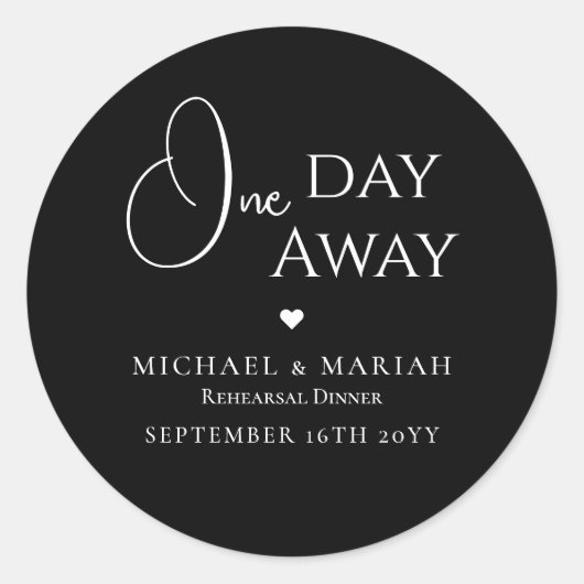 シンプル エレガント 1日を切ったリハーサルディナー ラウンドシール (正面)