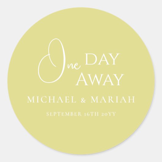 シンプル エレガント 1日を置いてのリハーサルディナー ラウンドシール (正面)