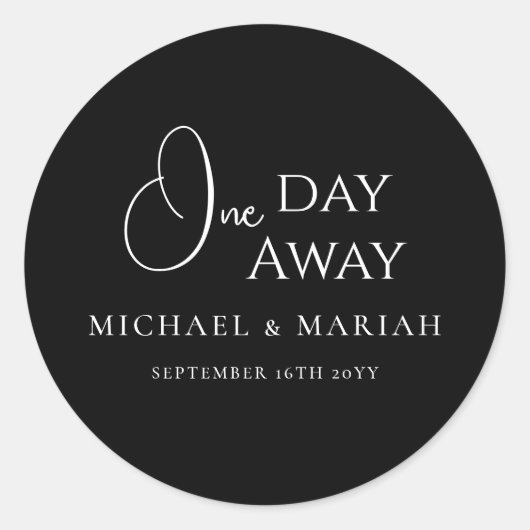 シンプル エレガント 1日を置いてのリハーサルディナー ラウンドシール (正面)