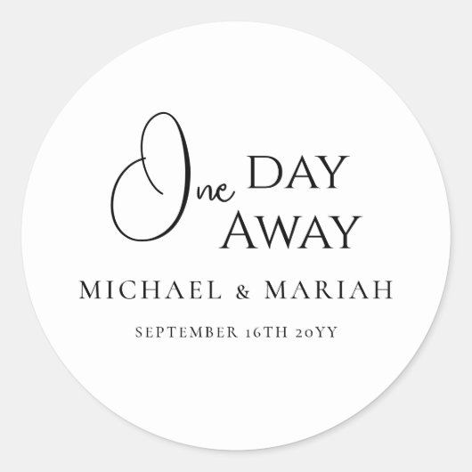 シンプル エレガント 1日を置いてのリハーサルディナー ラウンドシール (正面)