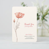 シンプル オレンジ カラー 感謝カード (スタンド正面)