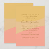 シンプル オーガニック シェイプ シャーベット パステル ブライダル シャワー 招待状 (正面/裏面)
