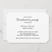 シンプル カジュアル 卒業 フォト 招待状 (裏面)