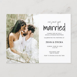 シンプル カジュアル 結婚しました ウェディング 案内ポストカード