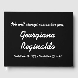 シンプル&カスタマイズ悔やみや弔慰ゲストブック ゲストブック