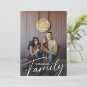 シンプル カスタム ファミリー フォト カード (スタンド正面)