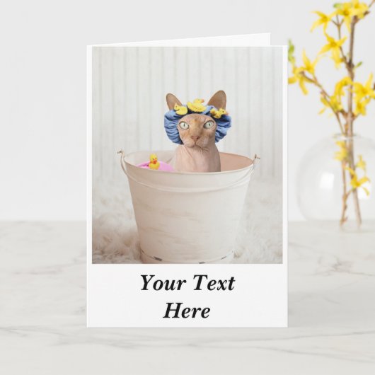 シンプル カスタム フォト テキスト パーソナライズド カード (黄色い花)