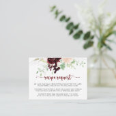 シンプル カラフル クラシック ウェディング レシピ リクエストカード エンクロージャーカード (スタンド正面)