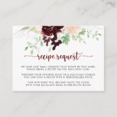 シンプル カラフル クラシック ウェディング レシピ リクエスト   エンクロージャーカード (正面)