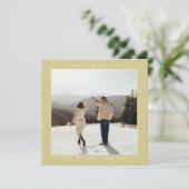 シンプル カラー エレガント テキストと写真 保存 日付 セーブザデート (スタンド正面)