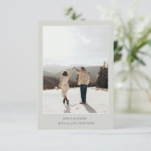 シンプル カラー エレガント テキストと写真 / 結婚式 セーブザデート (スタンド正面)