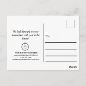 シンプル カレンダー 2023 カスタム ビジネス サンクス ポストカード (裏面)