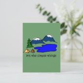 シンプル – キャンプ ポストカード (スタンド正面)