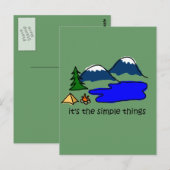 シンプル – キャンプ ポストカード (正面/裏面)