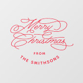 シンプル&キュートエレガントメリークリスマスパーソナライズされた ウィンドウサイン (シート)