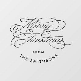 シンプル&キュートエレガントメリークリスマスパーソナライズされた ウィンドウサイン