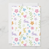 シンプル&キュートピンクパステルイースターエッグ狩り 招待状 (裏面)