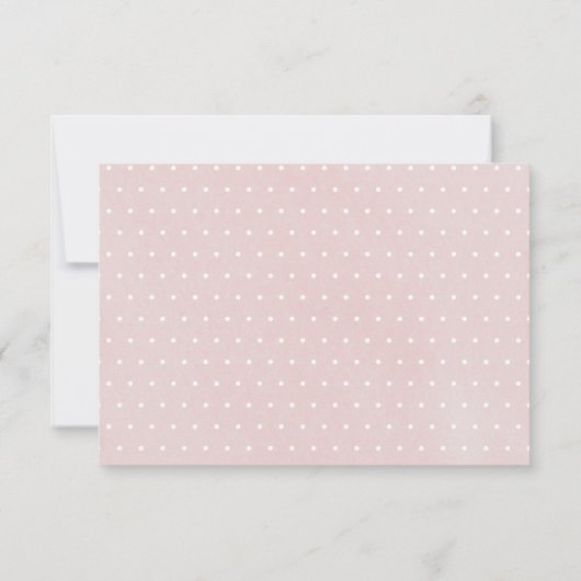 シンプル《キリスト教》洗礼式や命名式写真ピンクガール サンキューカード (裏面)