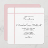 シンプル《キリスト教》洗礼式や命名式 招待状 (正面/裏面)