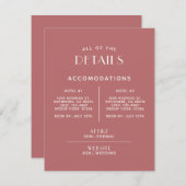 シンプル+クミニマルリーン結婚の詳細 エンクロージャーカード (正面/裏面)