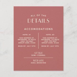 シンプル+クミニマルリーン結婚の詳細 エンクロージャーカード