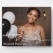 シンプル クラシック お誕生日おめでとう 写真 フォトプラーク (正面)