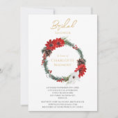 シンプル クラシック クリスマス ウェディング ブライダル シャワー 招待状 (正面)