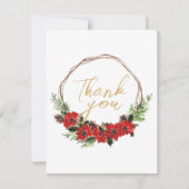 シンプル クラシック クリスマス ホワイト ベビーシャワー サンキューカード (正面)