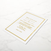 シンプル クラシック ゴールド フォイル インビテーション 箔招待状 (回転した状態)