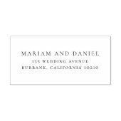 シンプル クラシック スクリプト ネーム ウェディング 返信住所 ラバースタンプ (インプリント)