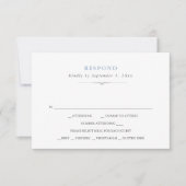シンプル クラシック ダスティブルー 料理選択 RSVP (正面)