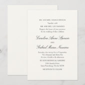 シンプル クラシック トラディショナル ウェディング 招待状 (正面/裏面)