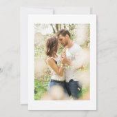 シンプル クラシック 白黒 | 結婚式 セーブザデート (裏面)