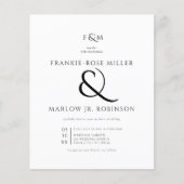 シンプル&クラスモノグラムバジェット結婚式招待状 (正面)