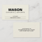 シンプル | クリーム 名刺 (正面/裏面)