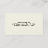 シンプル | クリーム 名刺 (裏面)